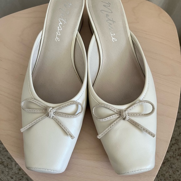 Matisse Basilio ivory leather ballet style mules - Picture 4 of 6